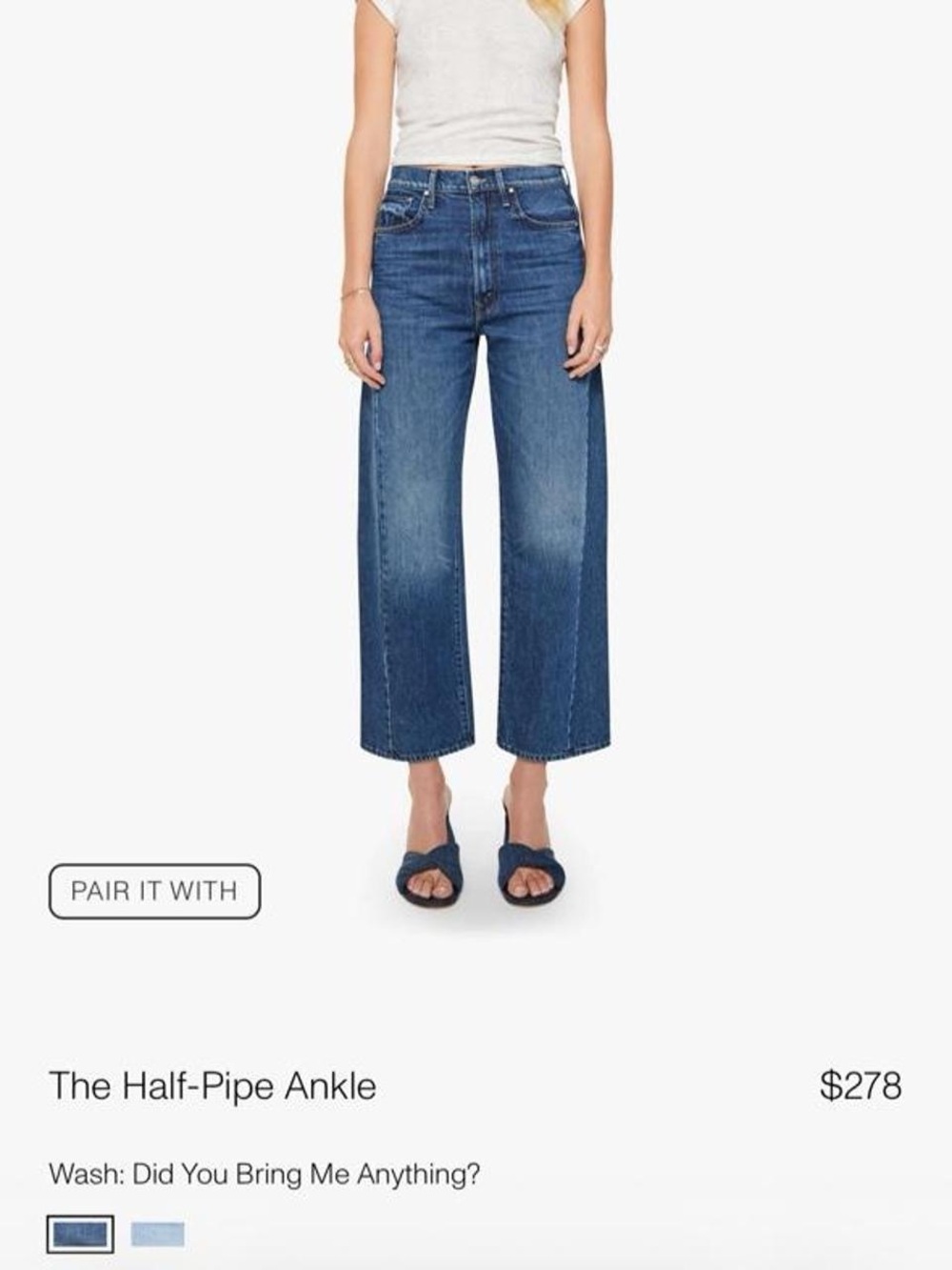 MOTHER Superior The Half-Pipe Ankle Jeans